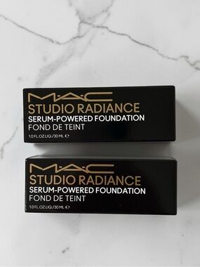 MAC Studio Radiance Serum Powered Foundation Lot of 2 1.0 Fl Oz. NW48 NEW
